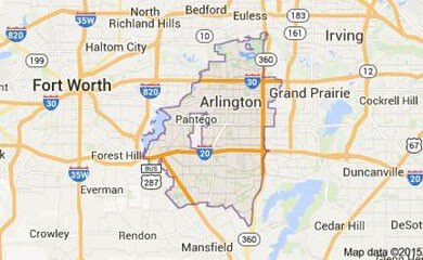 Arlington TX map