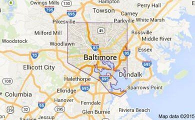 Baltimore MD Map Image