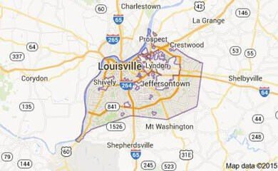 Louisville KY Map Image