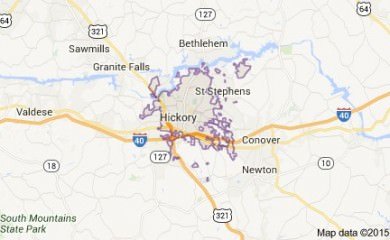 hickory-nc-map