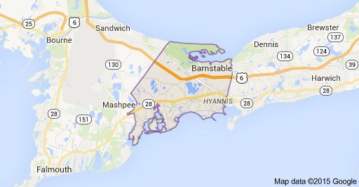barnstable town ma map image