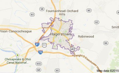 Hagerstown Md Map Image