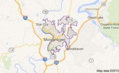 Morgantown Wv Map Image
