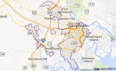 Savannah Map Image