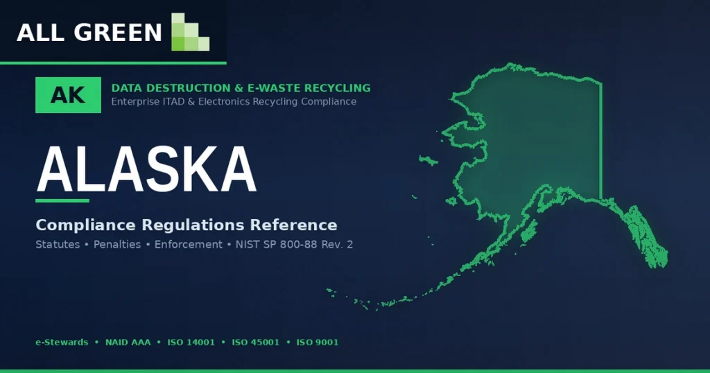 Alaska Data Destruction &Amp; E-Waste Recycling Compliance Regulations