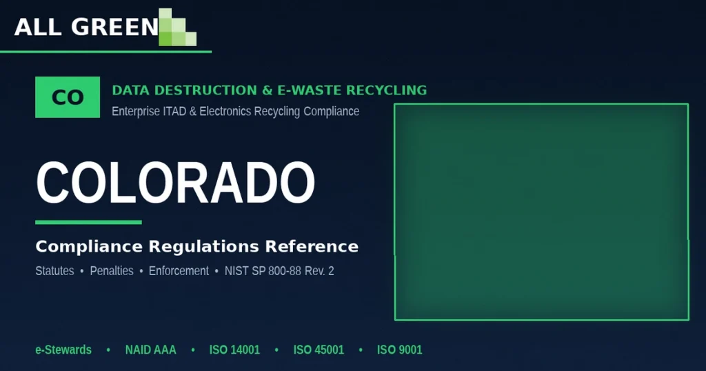 Colorado Data Destruction &Amp;Amp; E-Waste Recycling Compliance Regulations