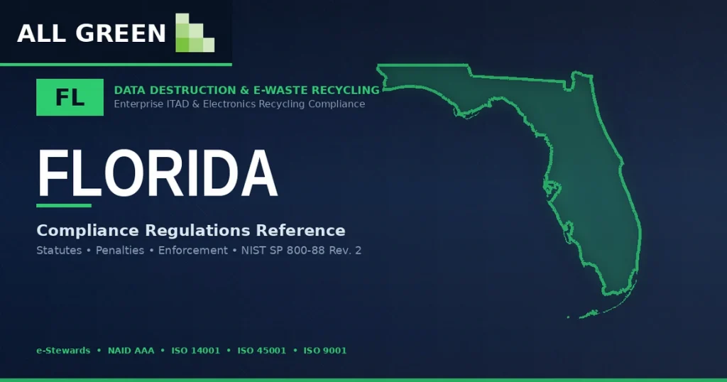 Florida Data Destruction &Amp; E-Waste Recycling Compliance Regulations