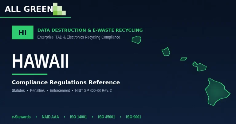 Hawaii IT Asset Disposition (ITAD), Data Destruction, and Electronics Recycling Compliance