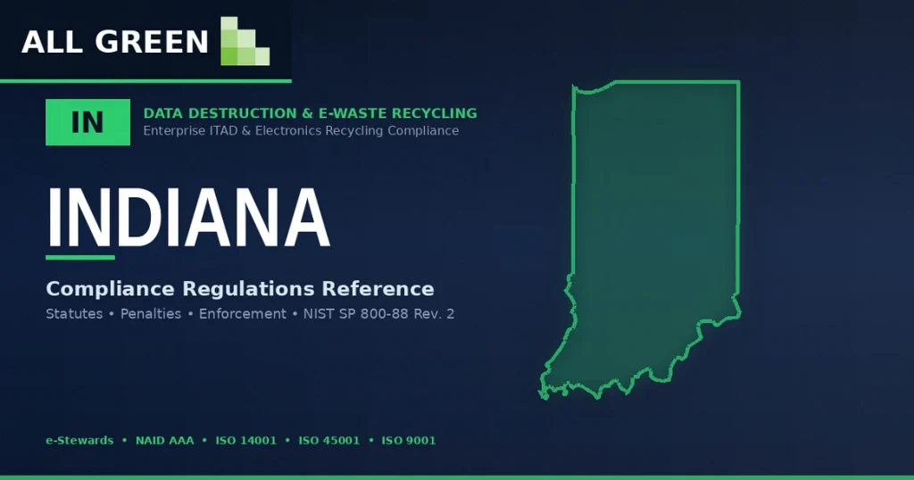 Indiana Data Destruction &Amp;Amp; E-Waste Recycling Compliance Regulations