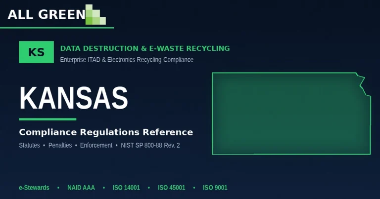 Kansas IT Asset Disposition (ITAD), Data Destruction, and Electronics Recycling Compliance