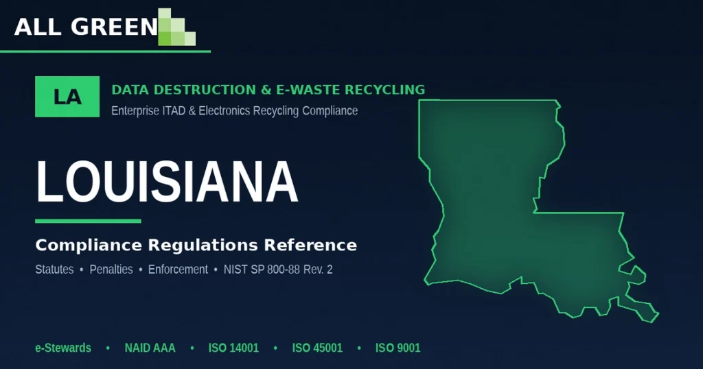 Louisiana Data Destruction &Amp;Amp; E-Waste Recycling Compliance Regulations