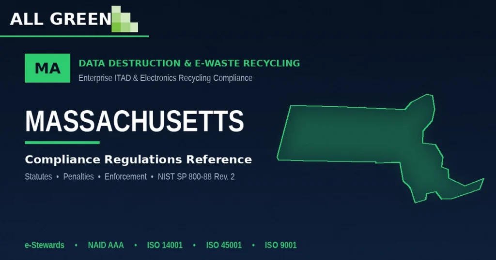 Massachusetts Data Destruction &Amp;Amp; E-Waste Recycling Compliance Regulations