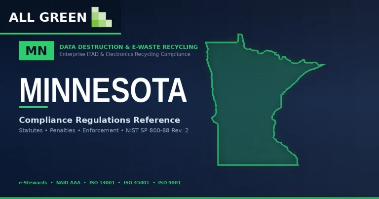 Minnesota IT Asset Disposition (ITAD), Data Destruction, and Electronics Recycling Compliance