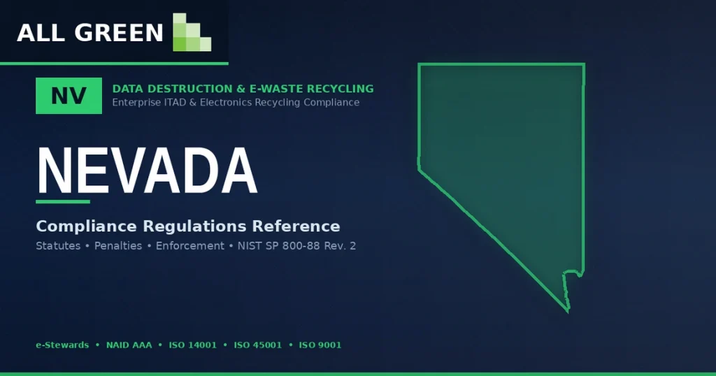 Nevada Data Destruction &Amp;Amp; E-Waste Recycling Compliance Regulations