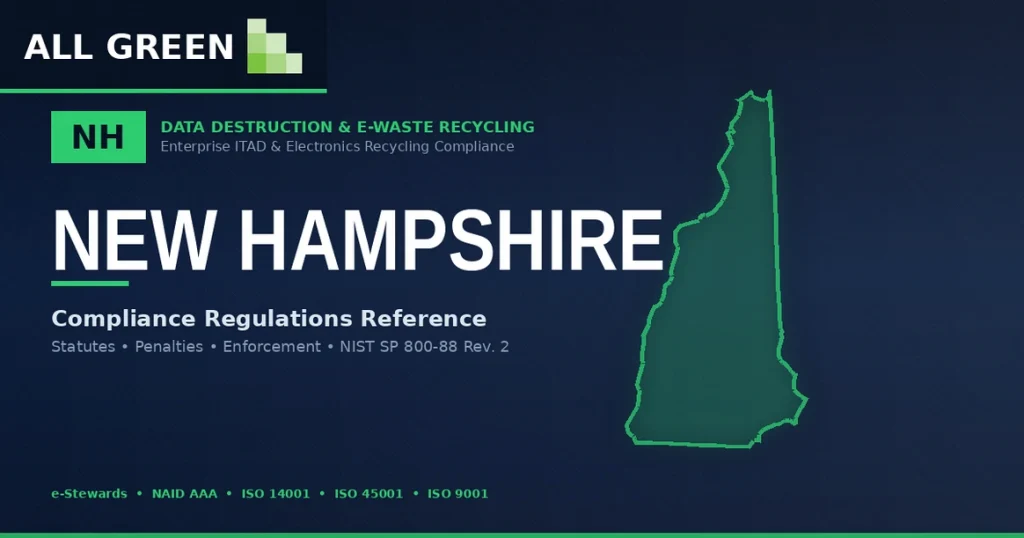 New Hampshire Data Destruction &Amp;Amp; E-Waste Recycling Compliance Regulations