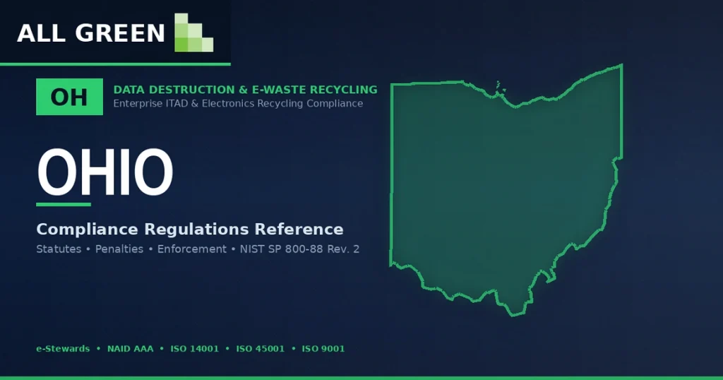 Ohio Data Destruction &Amp; E-Waste Recycling Compliance Regulations