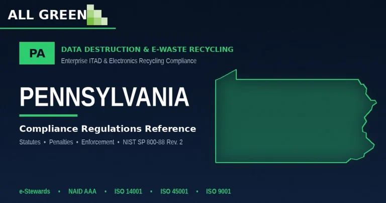 Pennsylvania IT Asset Disposition (ITAD), Data Destruction, and Electronics Recycling Compliance