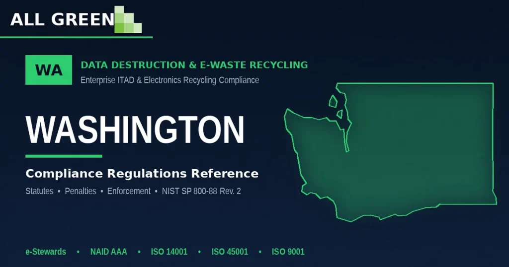 Washington Data Destruction &Amp; E-Waste Recycling Compliance Regulations