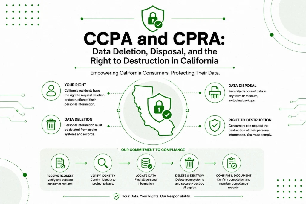 Ccpa and cpra: data deletion, disposal, and the right to destruction in california 1 Ccpa, Cpra Regulation