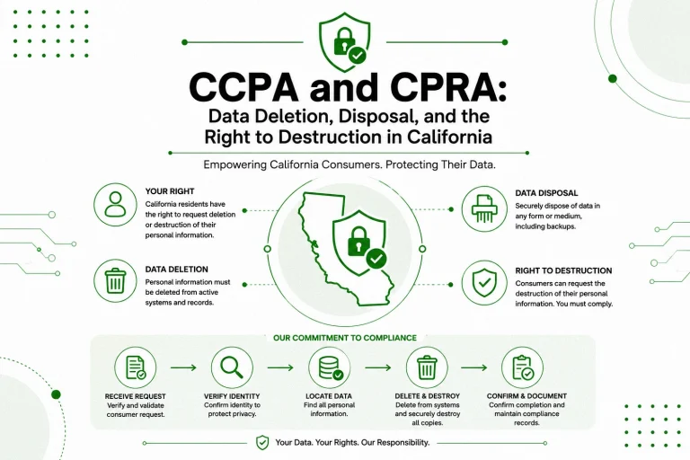 CCPA and CPRA: Data Deletion, Disposal, and the Right to Destruction in California