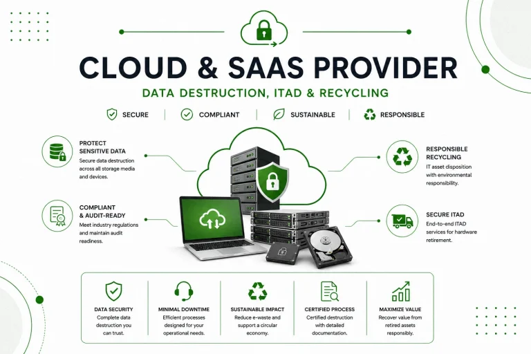 Cloud and SaaS Provider Data Destruction, ITAD and Recycling