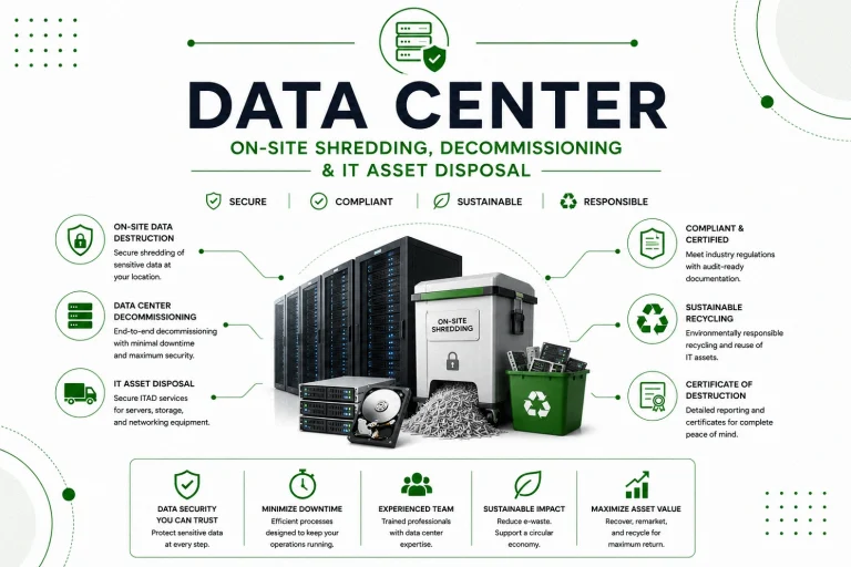 Data Center On-Site Shredding, Decommissioning and IT Asset Disposal