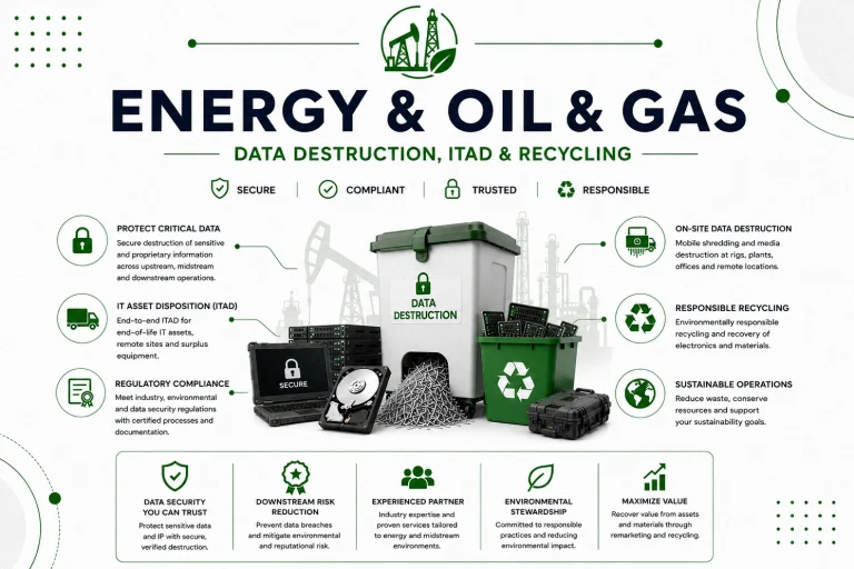 Energy and Oil & Gas Data Destruction, ITAD and Recycling