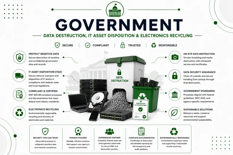 Government Data Destruction, IT Asset Disposition and Electronics Recycling