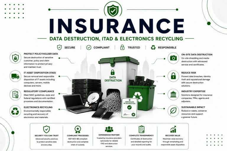 Insurance Data Destruction, ITAD and Electronics Recycling