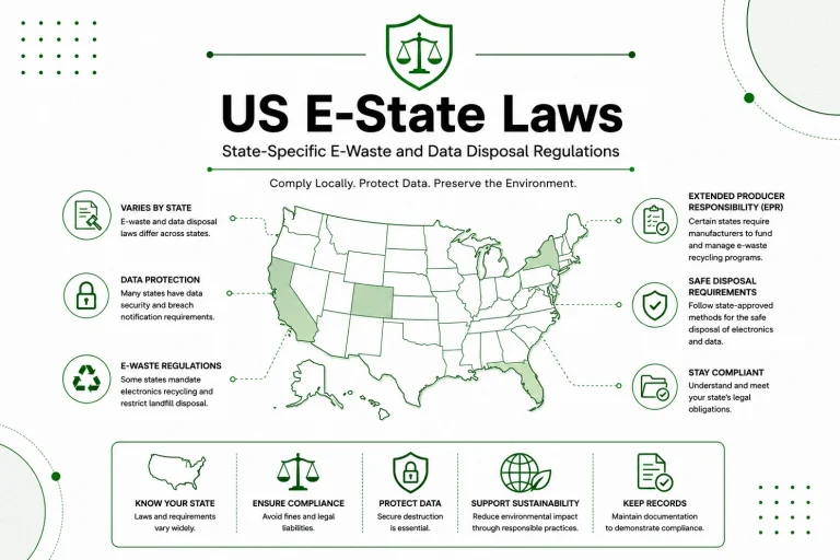 US State E-Waste Laws: Landfill Bans and Producer Responsibility by State